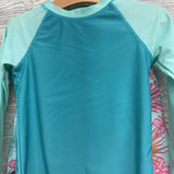LS Rash Guard & Swim Trunks Flowers 3T