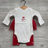 Nw/oT LS Bodysuit Snowman & Tutu Leggings Snowflakes 3M