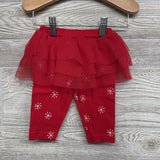 Nw/oT LS Bodysuit Snowman & Tutu Leggings Snowflakes 3M
