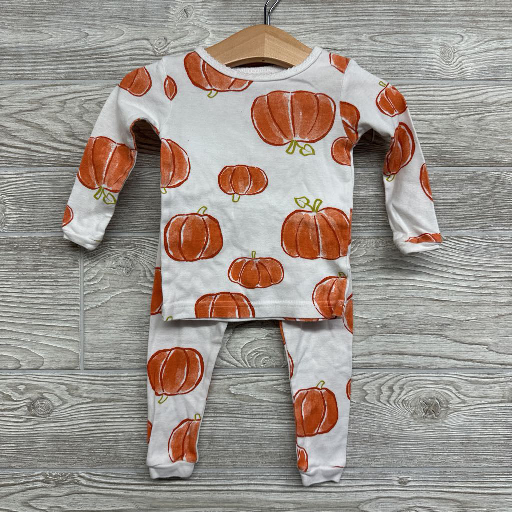 2 Pc LS PJs Pumpkins 12M