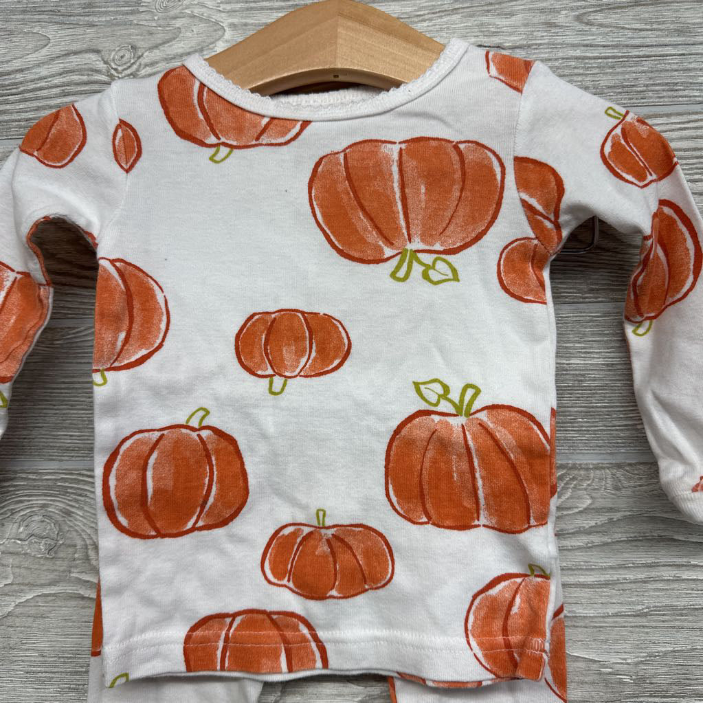 2 Pc LS PJs Pumpkins 12M
