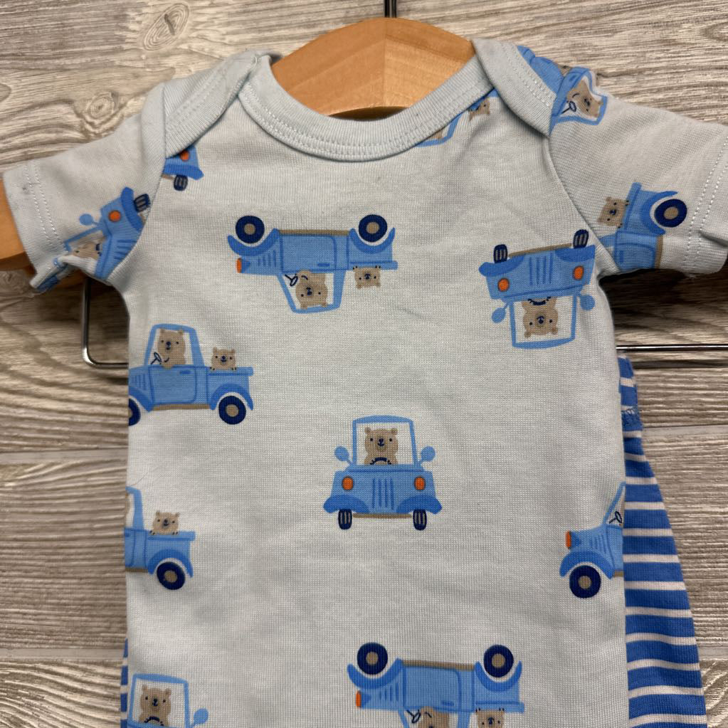 Bodysuit Bears In Cars & Pants Stripes NB