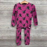 2 Pc LS PJs Cat Skeletons 5