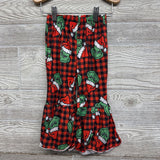 One Shoulder Shirt & Bell Bottom Pants Plaid Grinch 12-18M