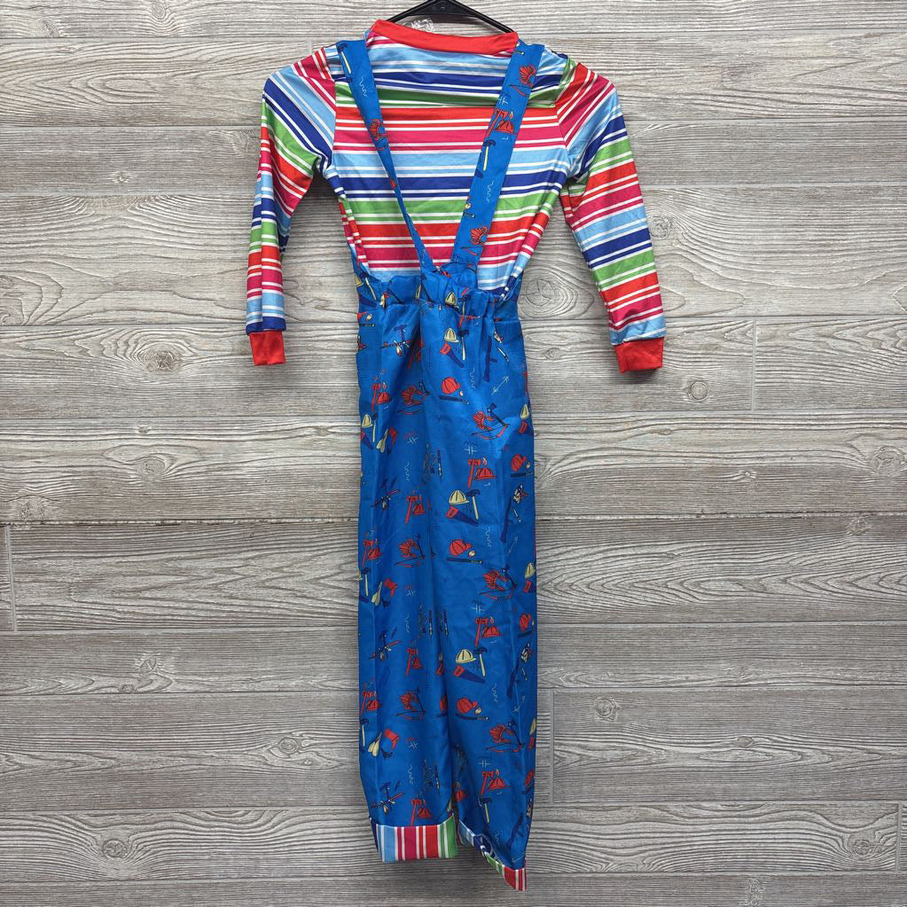 Chucky Costume Overalls, Striped Shirt & Knife 5-6
