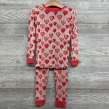 2 Pc LS Bamboo PJs Heart Balloons 5T