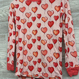 2 Pc LS Bamboo PJs Heart Balloons 5T