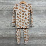 2 Pc LS Bamboo PJs Cows Flowers 4T