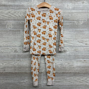 2 Pc LS Bamboo PJs Cows Flowers 4T