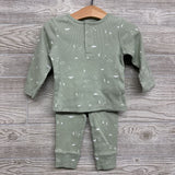 LS Ribbed Henley Shirt & Pants Clouds Moons Stars 12M