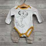 Plush Crewneck, LS Bodysuit & Jogger Sweatpants Simba 9M