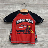 LS Rash Guard & Swim Trunks Lightning McQueen Checker 2T