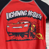 LS Rash Guard & Swim Trunks Lightning McQueen Checker 2T
