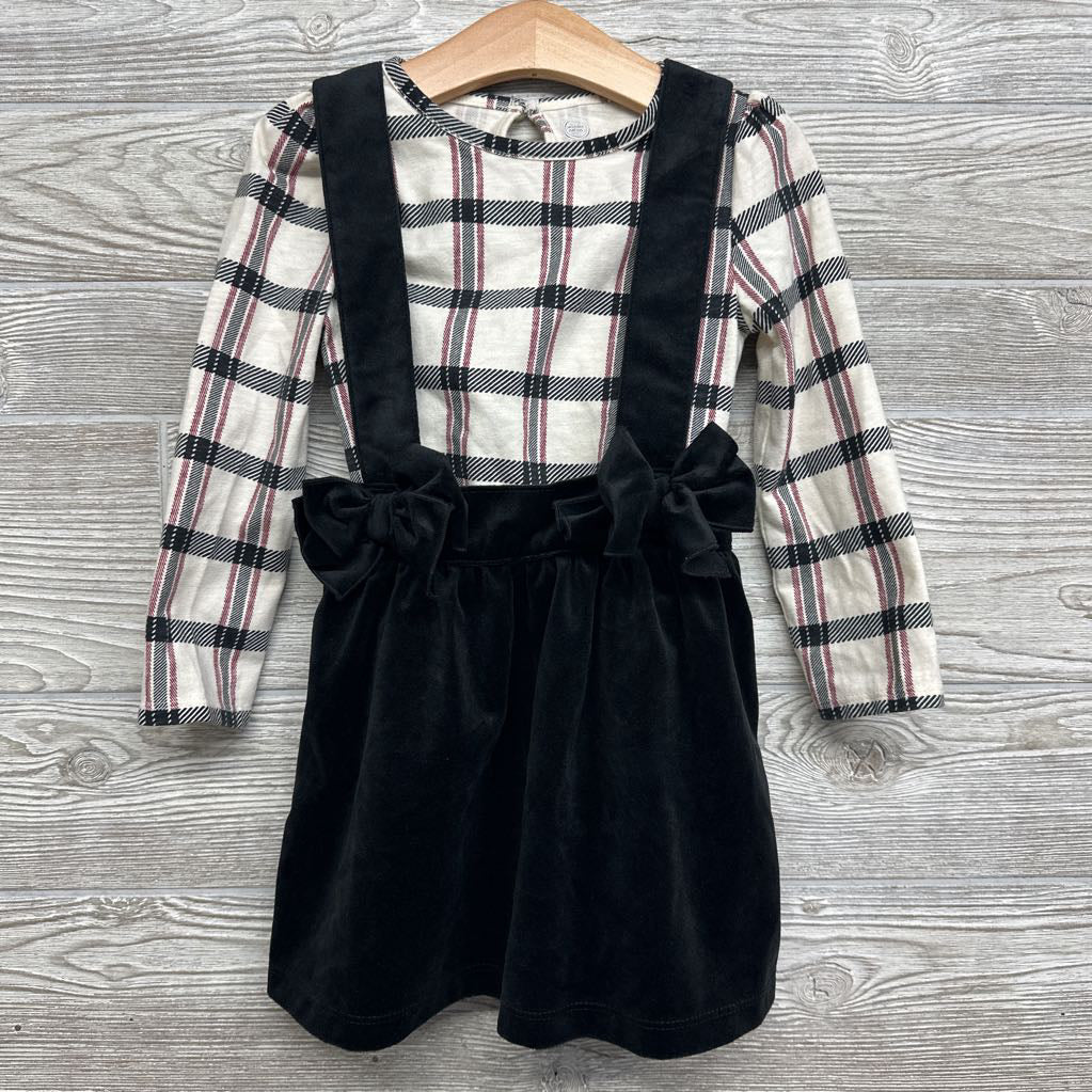Velour Jumper & LS Plaid Shirt 4T