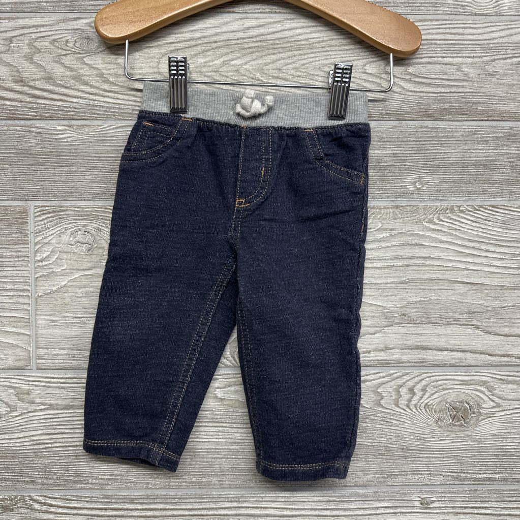 Knit Pull On Jeans 9M