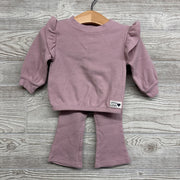 LS Waffle Knit Shirt Ruffles & Flare Pants