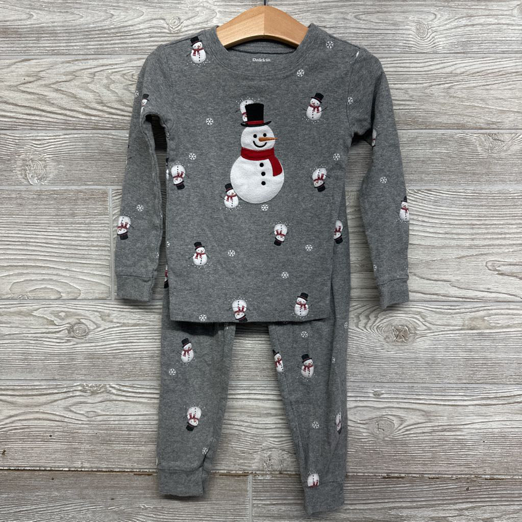 2 Pc LS PJs Snowmen Snowflakes 4T