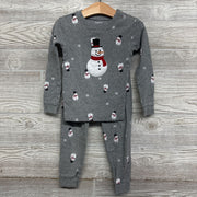 2 Pc LS PJs Snowmen Snowflakes 4T