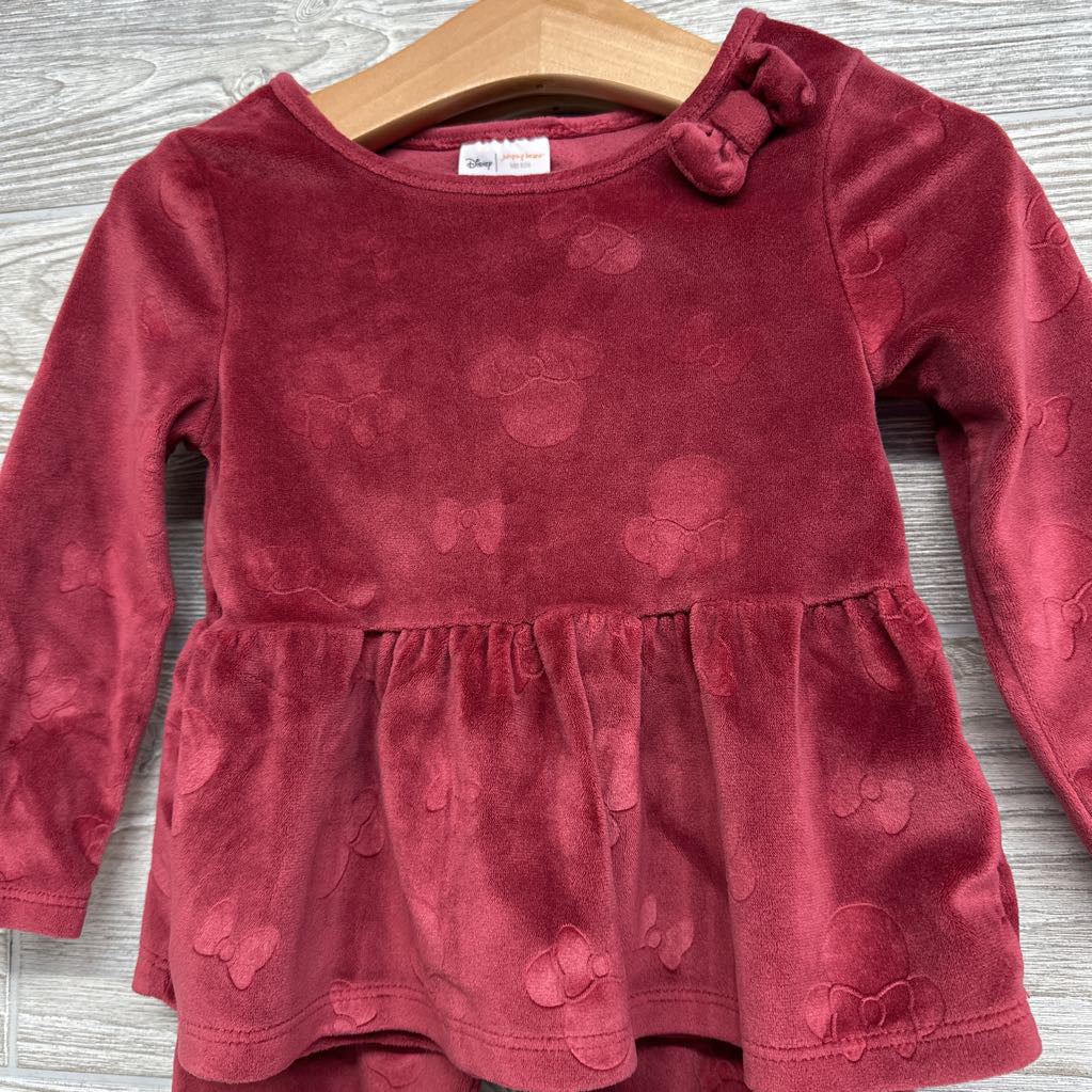 LS Cozy Tunic & Leggings Minnie Mouse Bows 18M