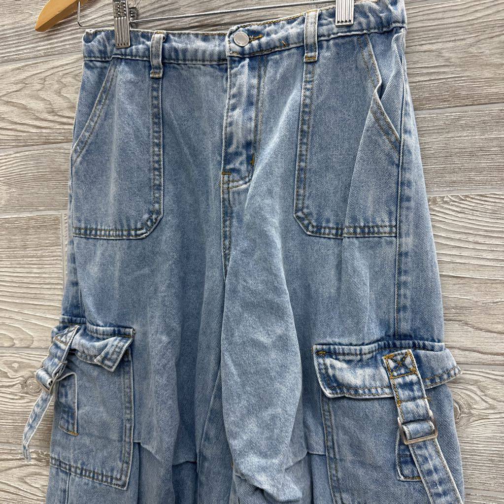Baggy Wide Leg Jeans Side Pockets 12