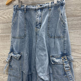 Baggy Wide Leg Jeans Side Pockets 12