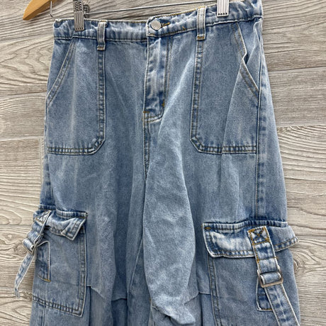 Baggy Wide Leg Jeans Side Pockets 12
