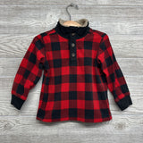 Fleece Plaid Henley Pullover 2T