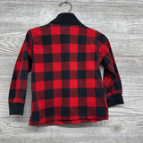 Fleece Plaid Henley Pullover 2T