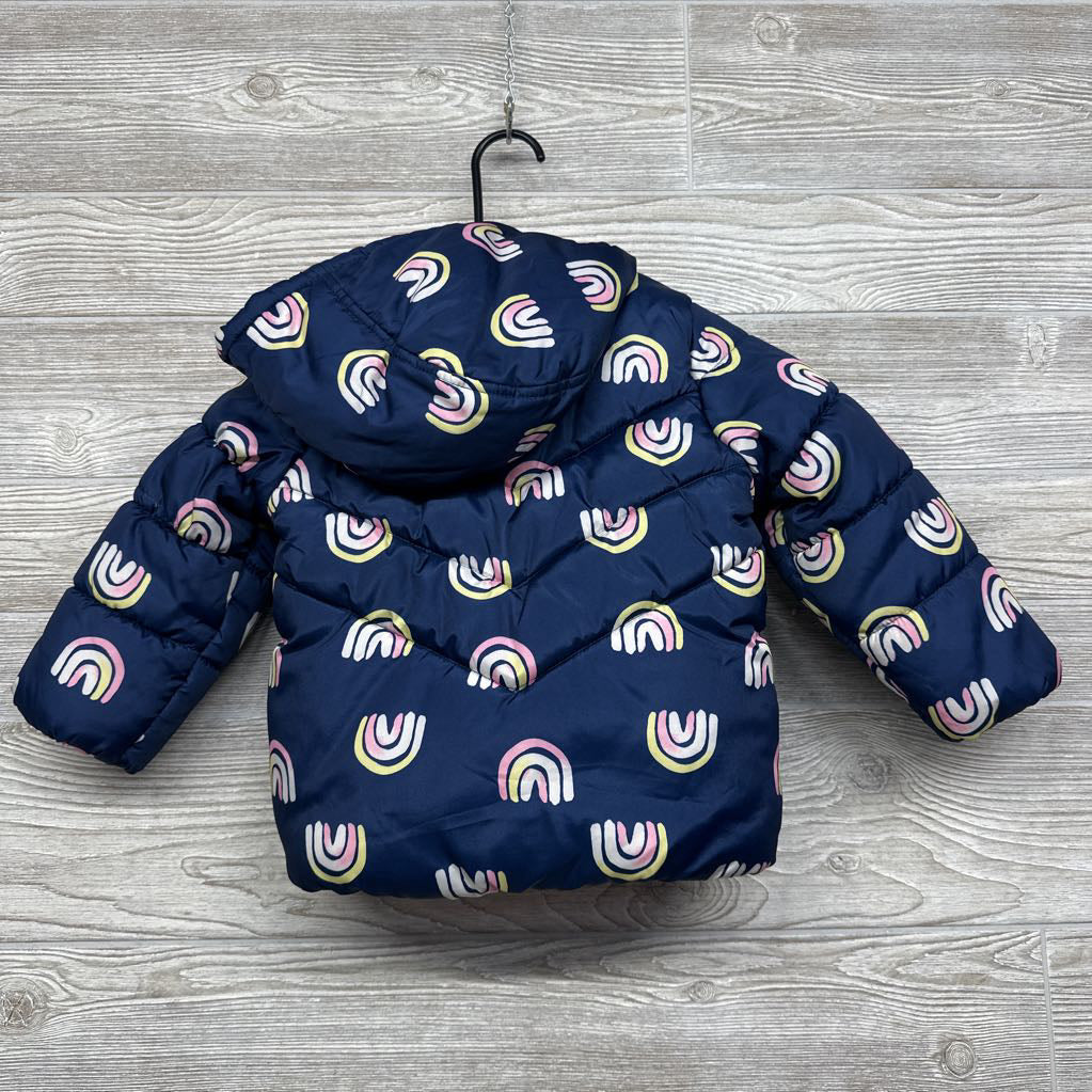 Puffer Coat Rainbows 3t