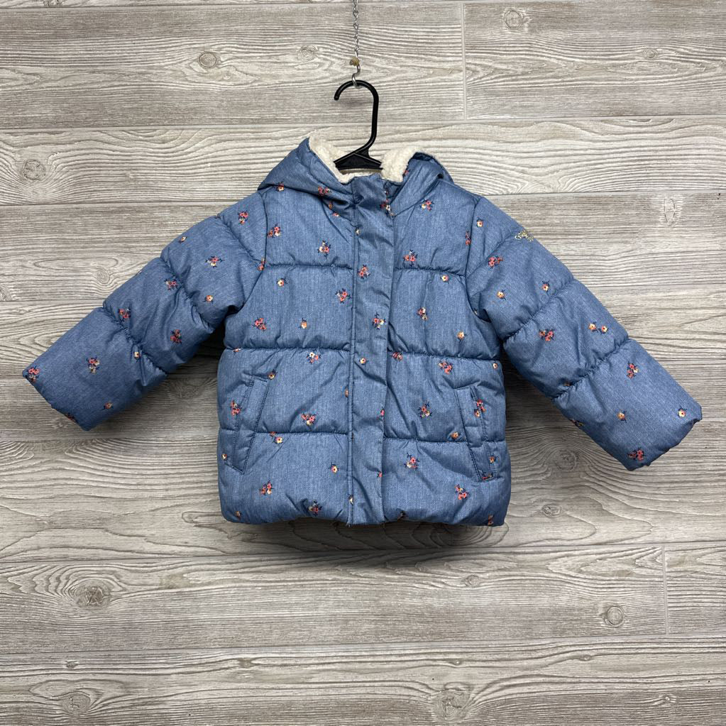 Puffer Coat Flowers 3t