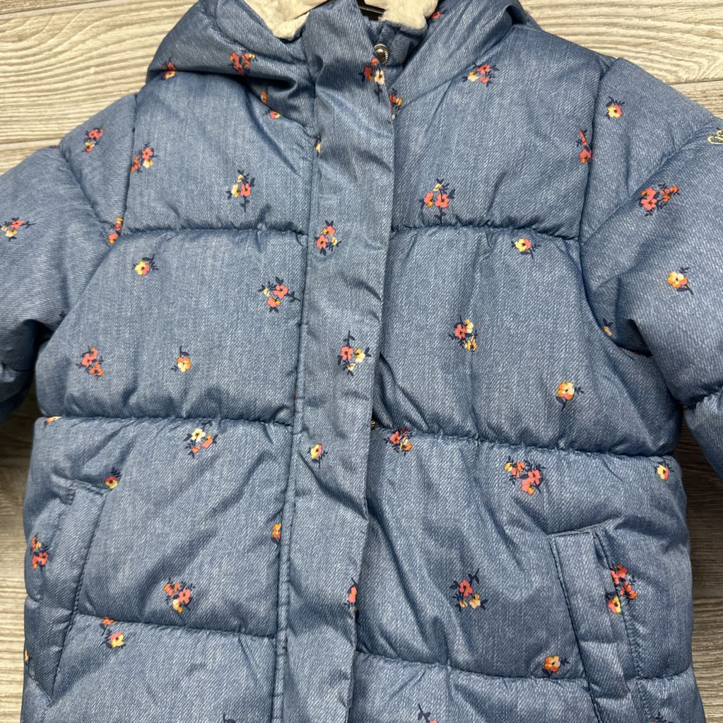 Puffer Coat Flowers 3t