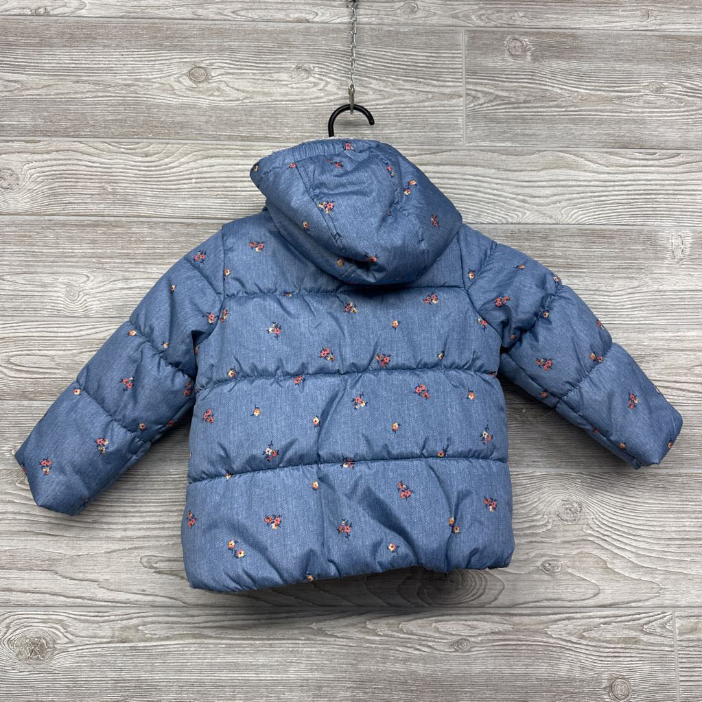 Puffer Coat Flowers 3t