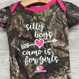 Bodysuit Silly Boys Camo Is For Girls 18M