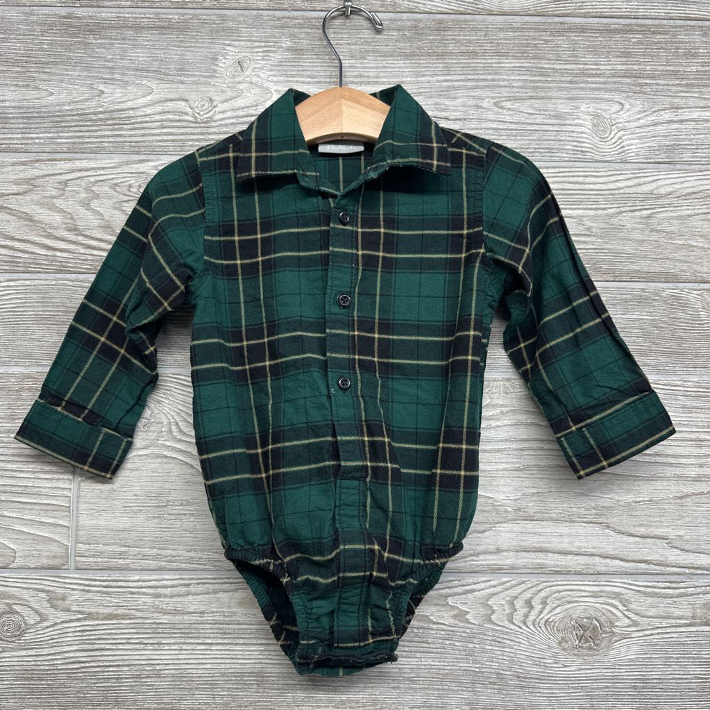 Plaid Button Up Dress Shirt 12-18M