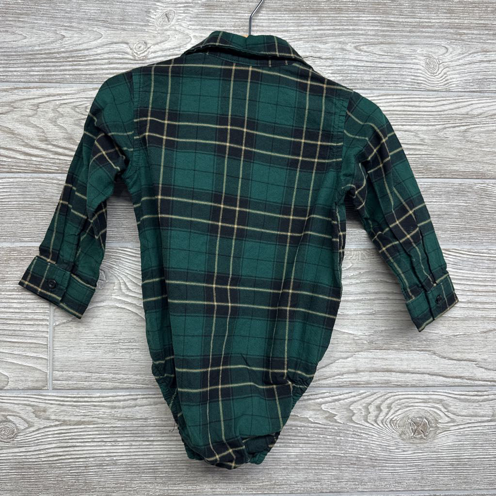 Plaid Button Up Dress Shirt 12-18M