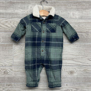 Fleece Plaid Outfit Sherpa Collar 6M