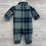 Fleece Plaid Outfit Sherpa Collar 6M