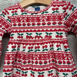 Waffle Knit LS Dress Nordic Print 12-18M