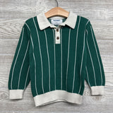 Henley Collared Sweater Stripes 4t