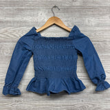 Chambray Smocked LS Shirt 6-6x