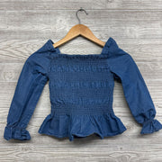 Chambray Smocked LS Shirt 6-6x