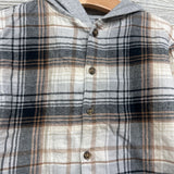 Plaid Button Up Shirt W/ Hood 18M