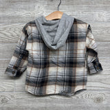 Plaid Button Up Shirt W/ Hood 18M