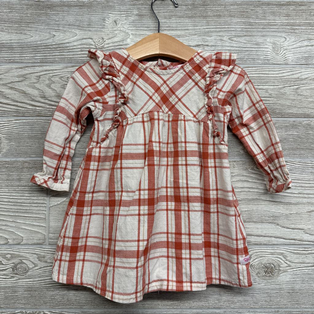 Plaid LS Dress 18-24M