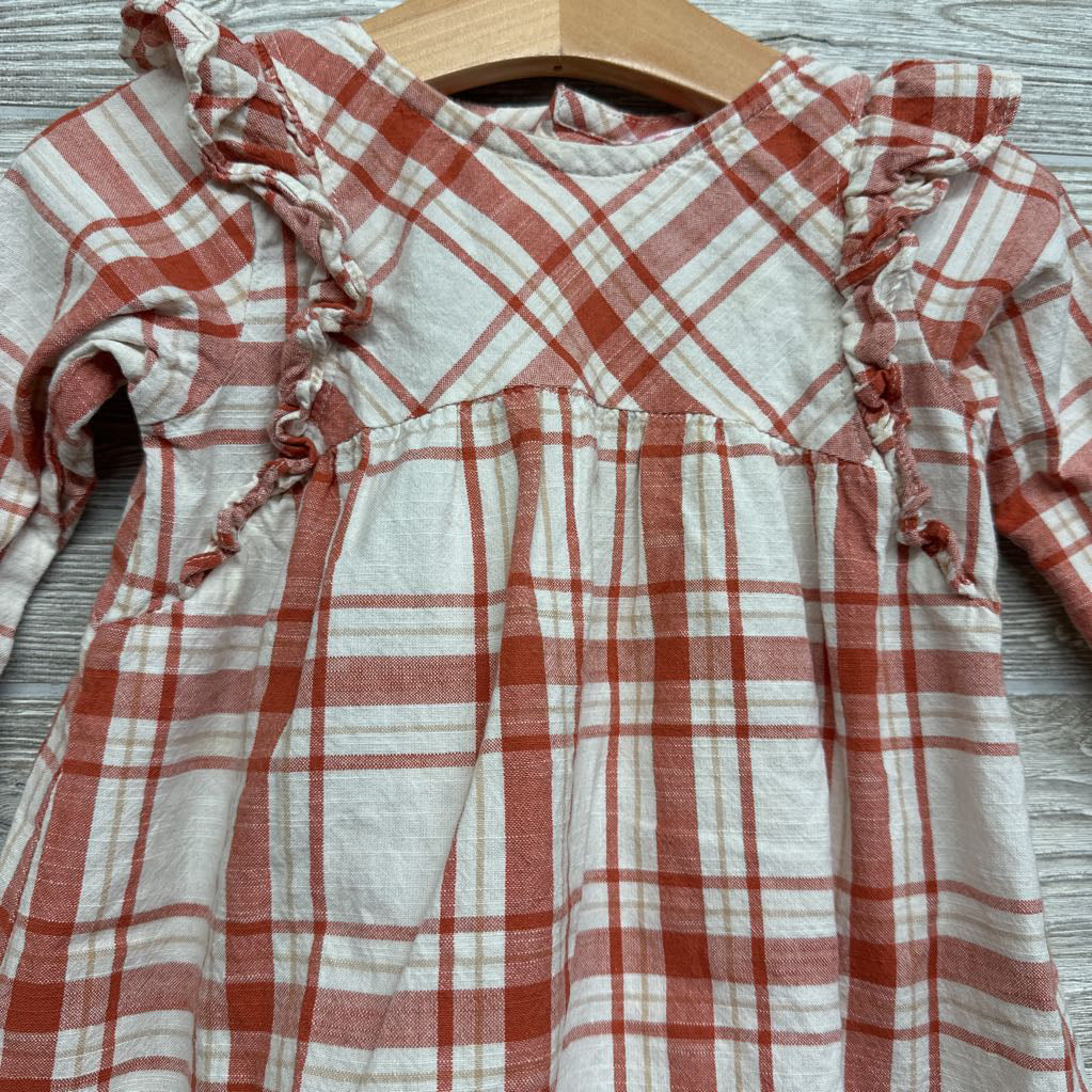 Plaid LS Dress 18-24M