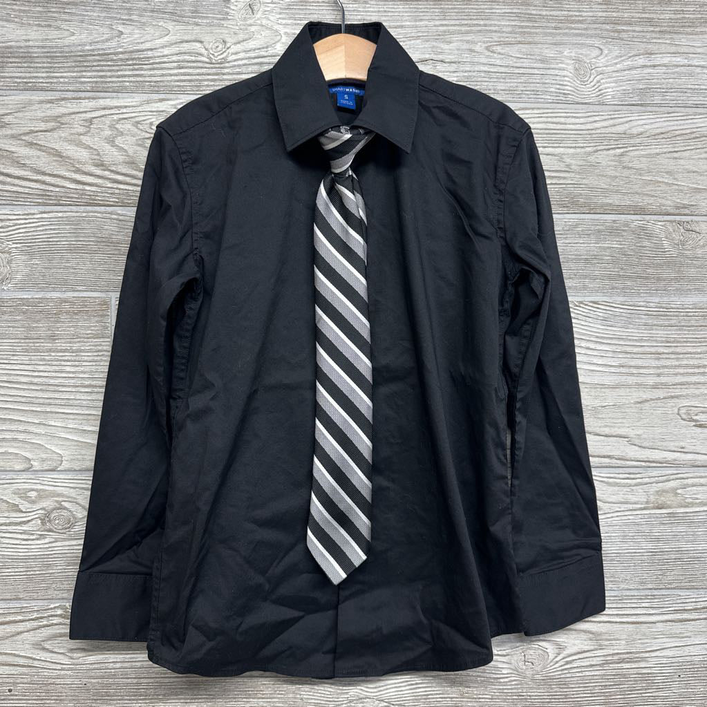 Button Up Dress Shirt W/ Tie Stripes 6