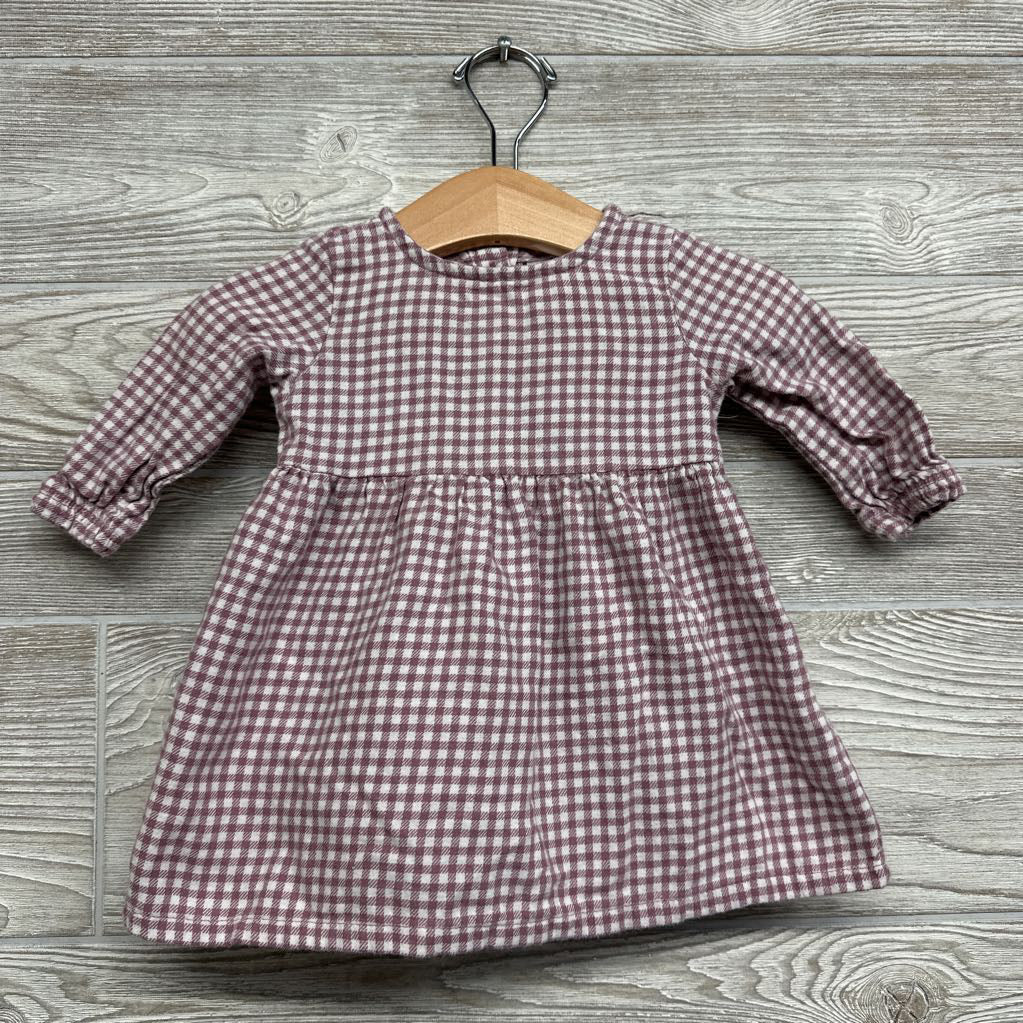 Sweater Gingham LS Dress & Bloomers 3M