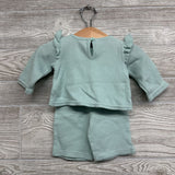 Waffle Knit Shirt Cloud W/ Ruffles & Pants Nb