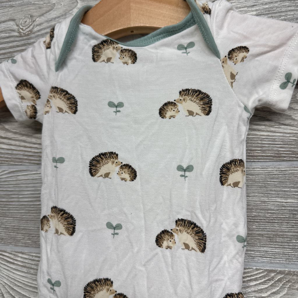 Bamboo Bodysuit Hedgehogs Leaves 0-3M