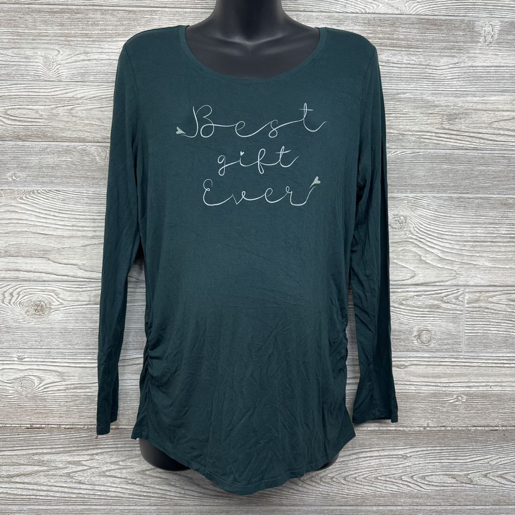 Ruched LS Shirt Best Gift Ever Large